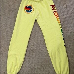 Aviator Nation Vibrant Yellow Joggers